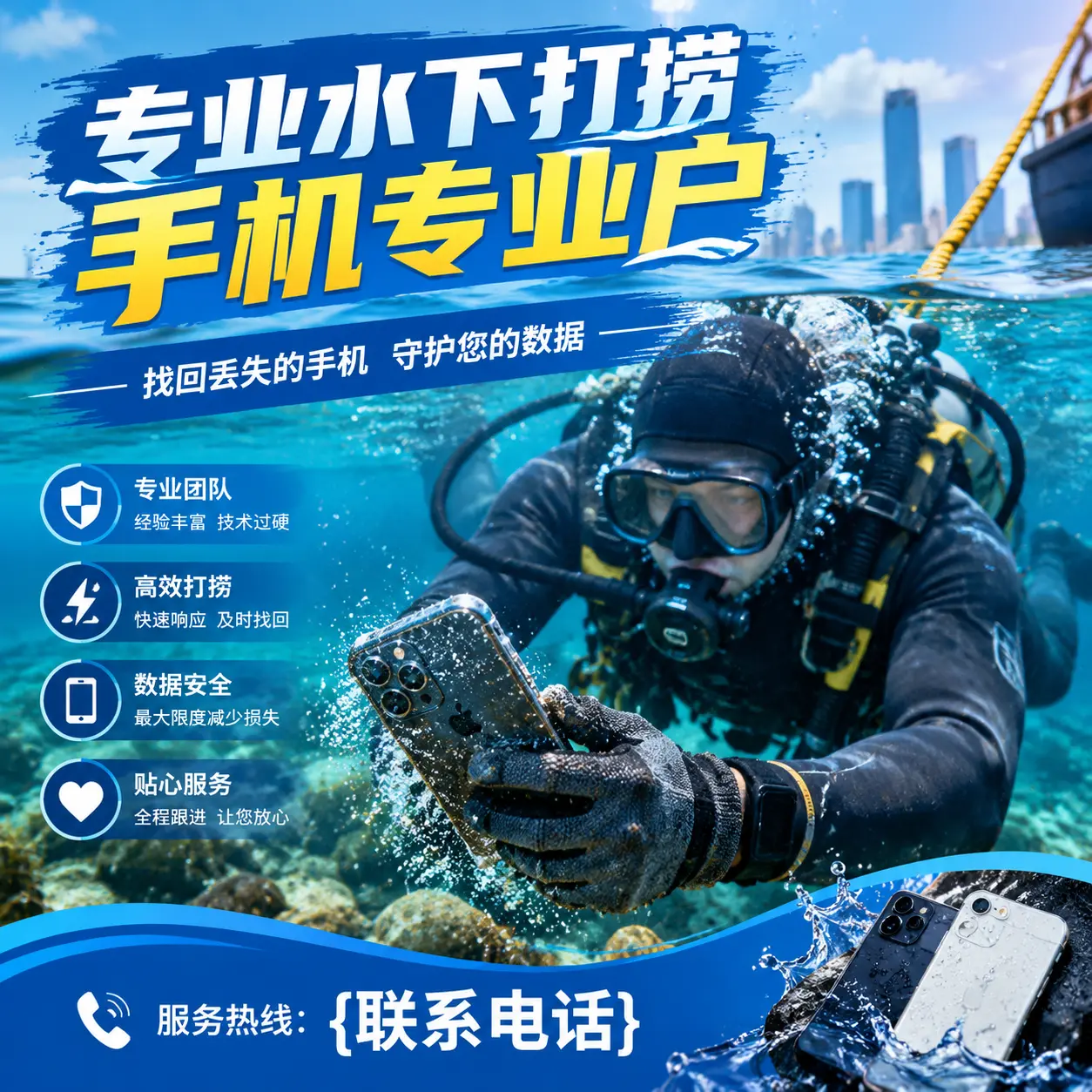 禅城专业水下打捞手机专业户