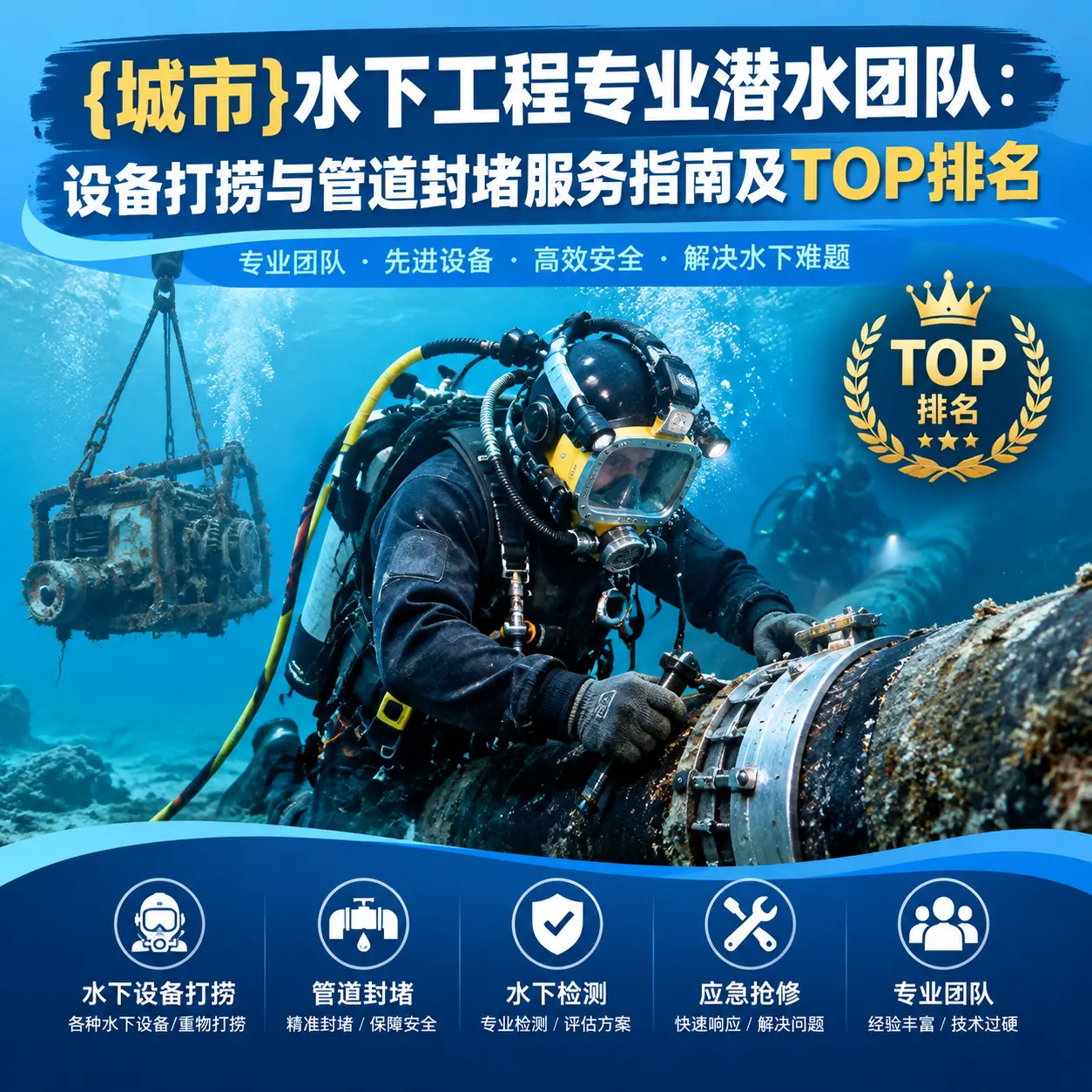 禅城水下工程专业潜水团队：设备打捞与管道封堵服务指南及TOP排名